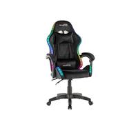 AMSTRAD LED-SHADOW Chaise Gamer Noire Tissu Alcantara Eclairage LED 366 Modes Télécommande