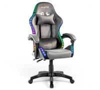 Amstrad LED-Shadow-Grey Chaise Gamer Gris LED 366 Modes 130kg