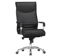 AMSTYLE Chaise de Bureau BIGBOSS Housse de Bureau en Simili Cuir Noir X-XL 120 kg Fauteuil de Direction réglable en Hauteur Chaise pivotante