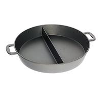 AMT Gastroguss AMZN-980S Poêle à griller pour jardin et professionnel Ø 80 cm, avec barre centrale, ne convient pas à l'induction, revêtement anti-adhésif Lotan®, poêle en fonte d'aluminium