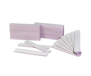AMT Lot de 50 limes à ongles blanches géantes pour ongles en acrylique, limes émeri pour ongles, grain 60/60 (50 limes à ongles) (grain 60/60 (Jumbo, rose)