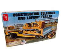 AMT Lowboy AMT1218 Kit de maquette remorque et bulldozer à l'échelle 1:25 Noir