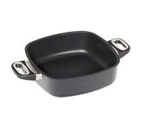 AMT Poêle à frire en fonte d'aluminium avec 2 poignées pour induction 26 x 26 cm Hauteur 8 cm Fond 21 cm