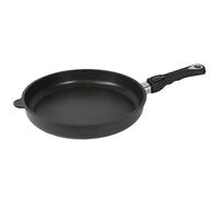 AMT Poêle Plate à Induction 32 cm Manche Amovible en Fonte d'aluminium antiadhésive Hauteur 5 cm