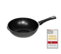 AMT Poêle Wok en fonte Noir 32 cm