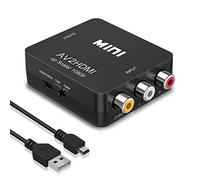 Amtake Adaptateur RCA vers HDMI Convertisseur AV en HDMI, 3RCA Composite AV vers HDMI Convertisseur Prise en Charge 1080P avec AV Câble et USB Câble pour PC/Xbox/PS4/PS3/TV/STB/VHS/DVD/Camera/Wii