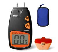 AMTAST Humidimètre numérique à 4 broches pour bois de chauffage, Humidimètre numérique avec écran LCD, plage de mesure 5% à 40%, précision : +/-1%