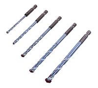 Amtech de jouet Tige hexagonale de forets de maçonnerie, clair, 5 pièces