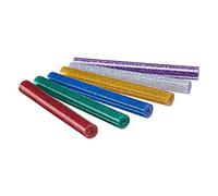 Amtech S1878 Lot de 30 bâtons de colle pailletés en 6 couleurs 11 x 100 mm pour travaux manuels, décoration et collage