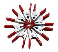 Amtech S2972 Lot de 8 pinces à ressort en métal Rouge/noir 50 mm