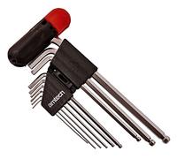 Amtech Set de 9 pièces de clés hexagonales extra longues à boule, I9036