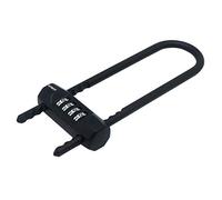 Amtech T1888 Cadenas à combinaison à anse longue réglable à 4 chiffres Noir