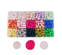 AMTOL 380 Perles de Cire de Scellement, 15 Couleurs de Perles de Scellement pour Tampons de Cire, Adaptées aux Invitations de Fête, Enveloppes, Emballage de Cadeaux (15 couleurs claires)