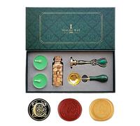 AMTOL Kit Tampon sceau à cacheter vintage personnalisé pour cartes, lettres et invitations Lettre C