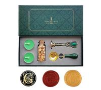 AMTOL Kit Tampon sceau à cacheter vintage personnalisé pour cartes, lettres et invitations Lettre G