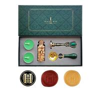 AMTOL Kit Tampon sceau à cacheter vintage personnalisé pour cartes, lettres et invitations Lettre H