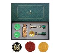 AMTOL Kit Tampon sceau à cacheter vintage personnalisé pour cartes, lettres et invitations Lettre Q