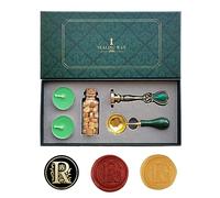 AMTOL Kit Tampon sceau à cacheter vintage personnalisé pour cartes, lettres et invitations Lettre R