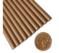 AMTOL Lot de 10 bâtons de cire pour sceaux de cire, bâtons de pour pistolet à colle, parfaits pour les invitations de mariage, les enveloppes, les emballages cadeaux(Bronze)