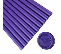 AMTOL Lot de 10 bâtons de cire pour sceaux de cire, bâtons de pour pistolet à colle, parfaits pour les invitations de mariage, les enveloppes, les emballages cadeaux(Mauve)