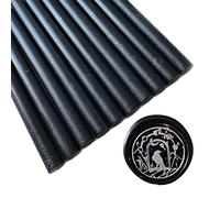 AMTOL Lot de 10 bâtons de cire pour sceaux de cire, bâtons de pour pistolet à colle, parfaits pour les invitations de mariage, les cartes, les enveloppes, les emballages cadeaux(Noir)