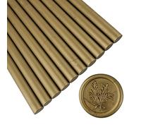 AMTOL Lot de 10 bâtons de pour sceaux de cire, bâtons de cire pour pistolet à colle, parfaits pour les invitations de mariage, les cartes, les enveloppes, les emballages cadeaux(Cyan)