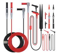 AMTOVL Lot de 9 embouts pour multimètre Kit embouts testeur avec clip crocodile fiche à palette, embouts de test pour testeur de circuit de tension