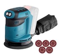 AMTOVL Ponceuse Orbitale 90W Ponceuse Électrique 3 Vitesses Variables 7000-9500-11000rpm avec 5pcs 120 Mailles 125 mm Papier de Verre pour le Ponçage et le Polissage du Bois, du Meuble et Métal