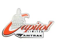 Amtrak Collector Edition Capitol Limited Die Struck émail nickel chapeau épinglette train