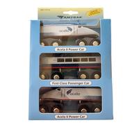 Amtrak Train Next Gen Acela 3 Ensemble de voitures en bois compatible avec d'autres chemins de fer