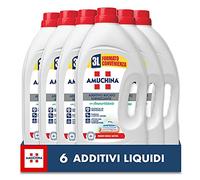 Amuchina Additif nettoyant pour machine à laver liquide avec adoucissant, 6 flacons de 3 l
