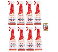 Amuchina Sgrassatore Attivo Superfici Spray dégraissant actif - Élimine jusqu'à 100 % de graisse incrustée - Spray nettoyant - 8 x 750 ml + Italian Gourmet Polpa 400 g