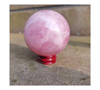 AMUCK Cristal naturel rose boule cristal boule pierre précieuse perle (taille : 9-10 cm)