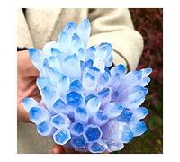 AMUCK Naturel ciel bleu rêve transparent cristal grappe pierre minérale démagnétisation pierre purification pierre décoration maison (Size : 600-650g)