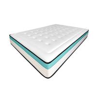 amuéblate online Flow Nature Matelas à mémoire de Forme 120 x 190 cm, Multicouche, Hauteur 24 cm, fermeté Moyenne/Haute, Traitement Anti-acariens, antibactérien et hypoallergénique. Fabriqué en