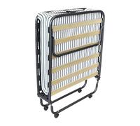 amuéblate online Lit Pliant 80 x 190 cm avec Matelas, Pliable avec Matelas d'invités, Structure en métal avec 4 Roues, Pratique et Fonctionnel