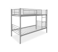 amuéblate online - Lit superposé renforcé Complet avec Garde-Corps et échelle métallique, modèle Guadiana, Structure Tubulaire, Pratique et Fonctionnel, 90 x 190 cm