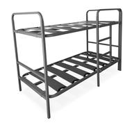 amuéblate online - Lit superposé renforcé Complet avec Garde-Corps et échelle métallique, Structure de 40 x 30 mm avec Larges Lattes Anti-Bruit, 90 x 190 cm