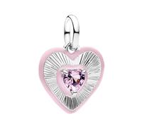 Amuefer 925 Silber Charms Lila Zirkon-Engel-Wing-Anhänger für Armband-DIY-Juwelierarbeiten für Damen Valentinstag Geschenk für Freunde