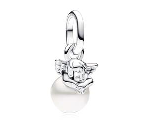 Amuefer Anges en Perles Charms pour Bracelets et Colliers, Argent Sterling Charme Saint Valentin Noël Anniversaire Bijoux Cadeaux pour Femme Fille Maman Épouse Amis