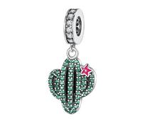 Amuefer Cactus étoilé Charms pour Bracelets et Colliers, Argent Sterling Charme Saint Valentin Noël Anniversaire Bijoux Cadeaux pour Femme Fille Maman Épouse Amis