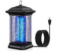AMUFER Lampe anti-insectes pour extérieur et intérieur, couverture de 1,2 acre avec ampoule 18 W et haute tension 4400 V, 100 % amélioration de l'effet anti-moustiques, piège à mouches électrique pour