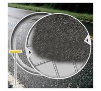 AMUFJJ Couvercle de Regard avec Cadre Couvercle De Regard D'autoroute/Trottoir Et Cadre Encastré, Couvercle Fosse Septique Rond Invisible avec Crochet, Trou D'inspection Extérieur(Dia 32"/81cm)