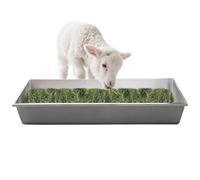 AMUFJJ mangeoire pour bétail chèvres Mangeoire À Volaille en Acier Inoxydable, Mangeoire Foin Et Abreuvoirs Épais pour Porcs, Chèvres, Moutons Veaux(L 76 4/5in (195cm))