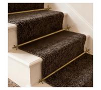 AMUFJJ Tiges D'escalier en Laiton pour Tapis De Couloir, Quincaillerie pour Escaliers Et Poteau Tubulaire pour Bibliothèques, Salles D'exposition Bureaux(12 pcs,50in/127cm)