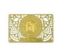 Amulette anti-maladie Feng Shui carte dorée W4269