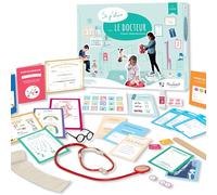 Amulette - Coffret Si J’étais Docteur - Jeu Éducatif 6 à 10 Ans - 50+ Accessoires pour Jouer au Médecin - Jouet Cadeau Enfant Fille Garçon Métier Santé Mallette - Fabriqué en France - DOCT