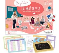 Amulette - Coffret Si J’étais la Maîtresse - Jeu Éducatif 6 à 10 Ans - 80+ Accessoires pour Jouer à la Maîtresse d’École Primaire - Jouet Cadeau Enfant Fille Garçon Métier - Fabriqué en France - GCMA