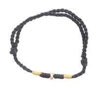 Amulette en fil rouge avec breloque dorée tissée à la main pour homme et femme Chaîne d'amitié réglable en corde traditionnelle