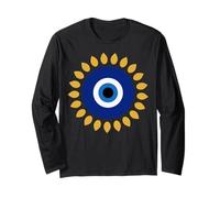 Amulette Graphique « Evil Eye is Nazar » avec breloque de Protection Grecque Manche Longue